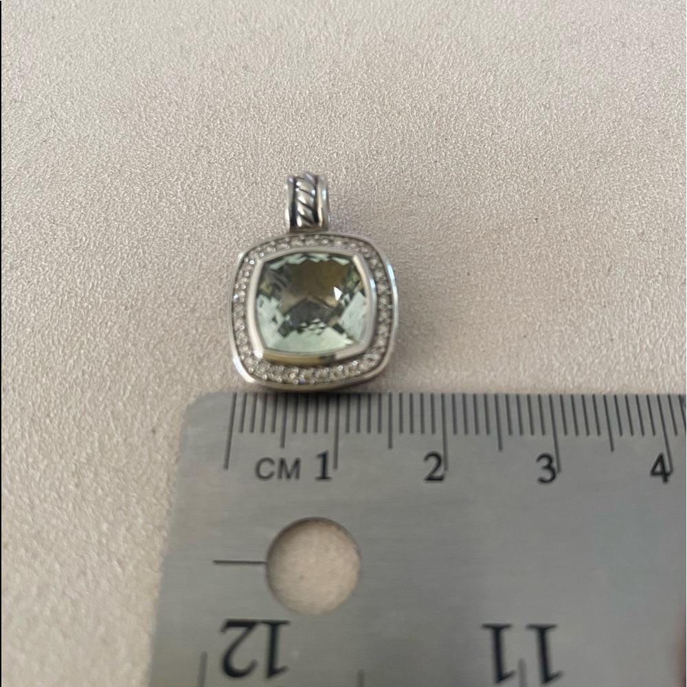 David Yurman Albion Prasiolite and Diamonds Enhancer - Picture 4 of 13